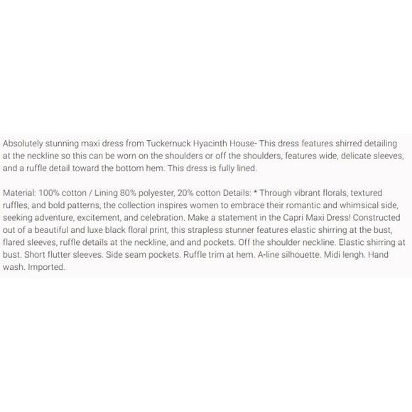 TUCKERNUCK Black Shirred Capri Dress - Picture 4 of 5